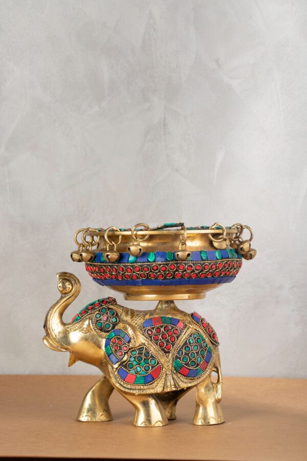 PR-BR-004D Elephant Urli Stone Finish