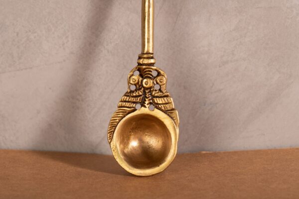 PR-BR-040D Brass Aarti Spoon