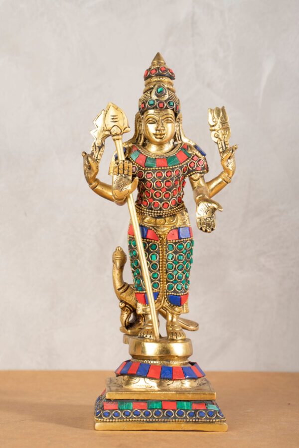 PR-BR-053A Murugan Brass with Stone
