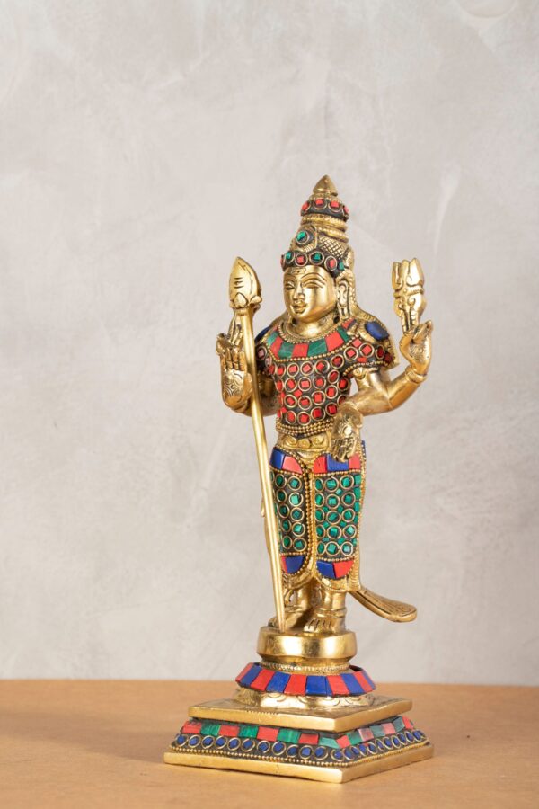 PR-BR-053C Murugan Brass with Stone