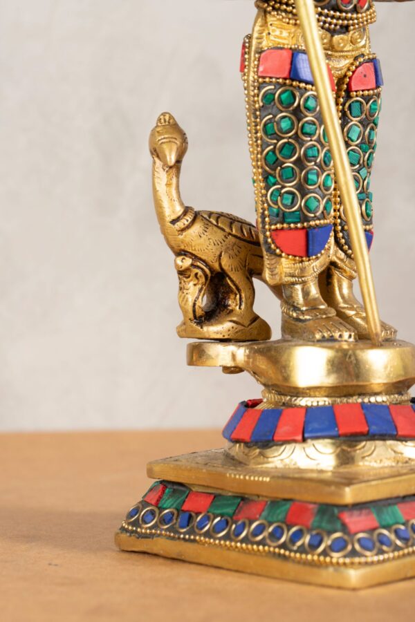 PR-BR-053D Murugan Brass with Stone
