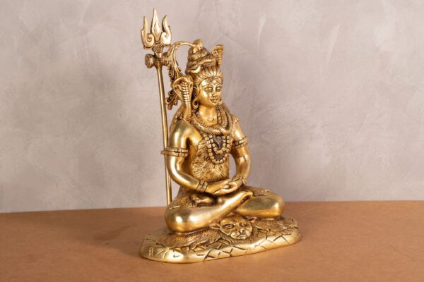 PR-BR-057B Shiva's Meditation Statue