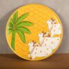 Wooden Pichwai Hand Painted Plates