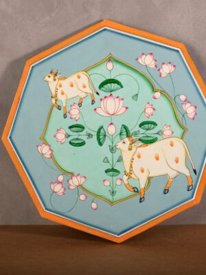 Wooden Pichwai Hand Painted Wall Hanger