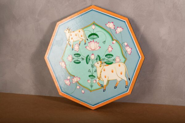 PR-BR-071B Wooden Pichwai Hand Painted Wall Hanger